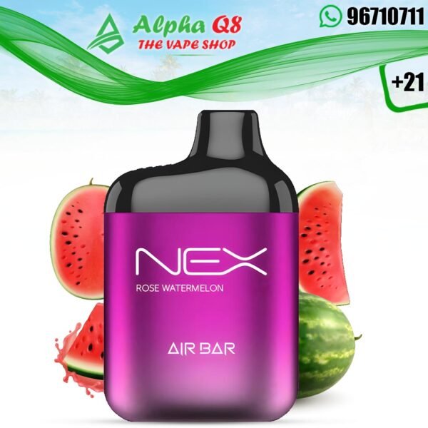 اير بار نيكس روز واترميلون 6500 بف air bar nex ROSE WATERMELON