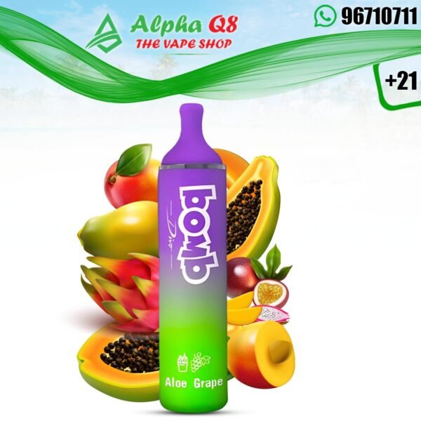 بومب عنب 4000 سحبه Bomb Alo Grape 4000 Puffs