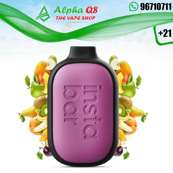 انستا بار ماكس تفاح خوخ ايس 7500 بف 20 نيكوتين insta bar max apple peach ice 20mg 7500 puffs