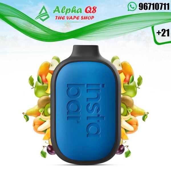 انستا بار ماكس بلو راز ايس 7500 بف 20 نيكوتين insta bar max blue razz 20mg 7500 puffs