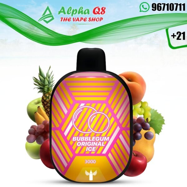 بانثر بار بابل جم اورجنيل ايس 3000 سحبة panther bar bubblegum ice 3000 puffs