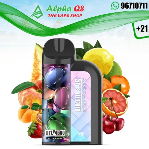 شيشتي كوتن كاندى 4500 سحبة 3 نيكوتين Shishti Cotton Candy 3mg 4500 puffs
