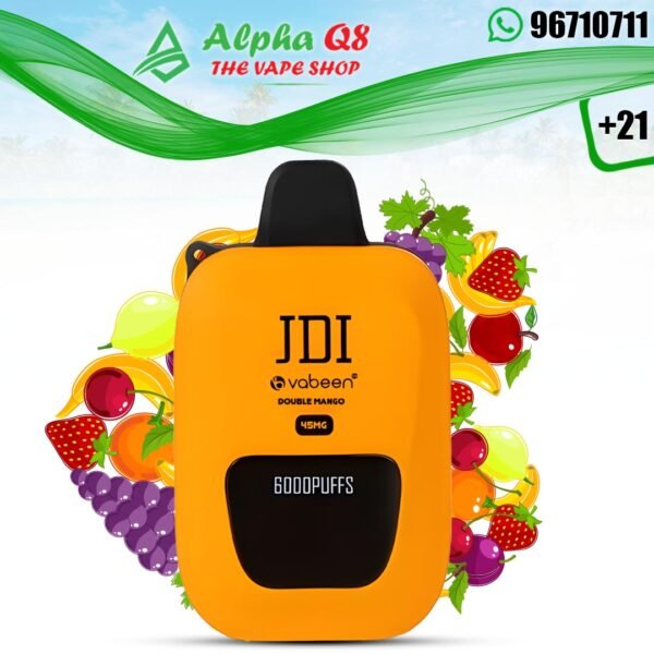 فابين مانجا 50 نيكوتين 6000 سحبة JDI Vabeen Mango 45MG 6000 Puffs
