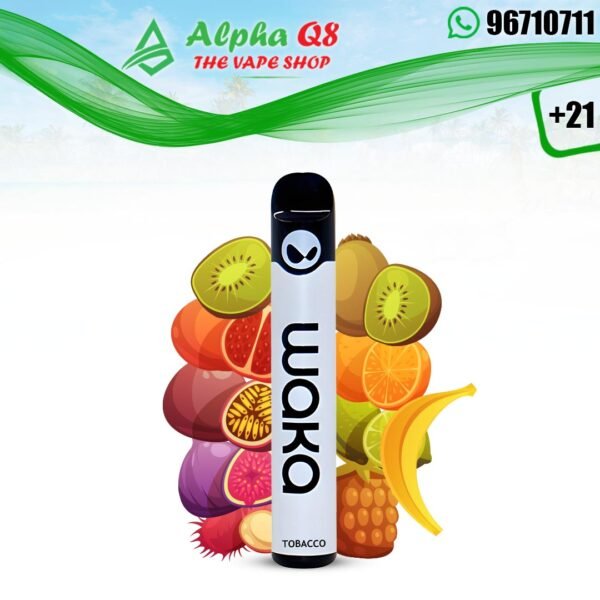 واكا سولو 2 توباكو 18 نيكوتين 3000 سحبه waka solo 2 tobacco 3000 puffs 18 mg