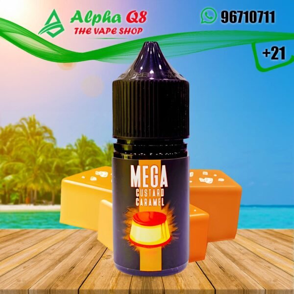 نكهه ميجا كاستر كراميل سولت 30 مل MEGA CUSTARD CARAMEL SALT 30ML