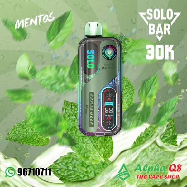 سولو بار منثول 30K سحبه solobar 30k puffs mentos