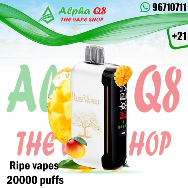 سحبه رايب فيبز 20000 سحبه قريب ايس RIPE VAPES 20K PUFFS MANGO OASIS
