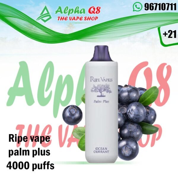 رايب فيبز بالم بلس اوشن كرنت 4000 سحبة Ripe vapes ocean currant 4000 puffs