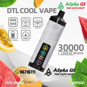 شيشه فابجو بار لوف 30000 سحبه vapgobar shisha 30000 PUFFS Love 66