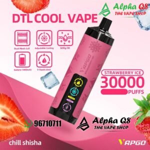 شيشه فابجو بار 30k سحبه ستروبرى ايس vapgobar 30000 PUFFS strwaberry ice