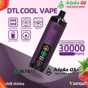 شيشه فابجو بار 30k سحبه ستروبرى بانش vapgobar 30K PUFFS Strawberry Punch