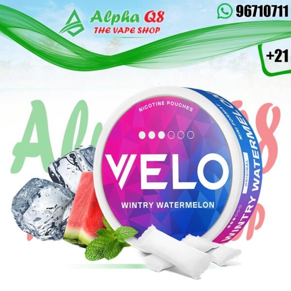 اظرف النيكوتين فيلو البطيخ الشتوي 10 جرام VELO WINTERY WATERMELON 10MG