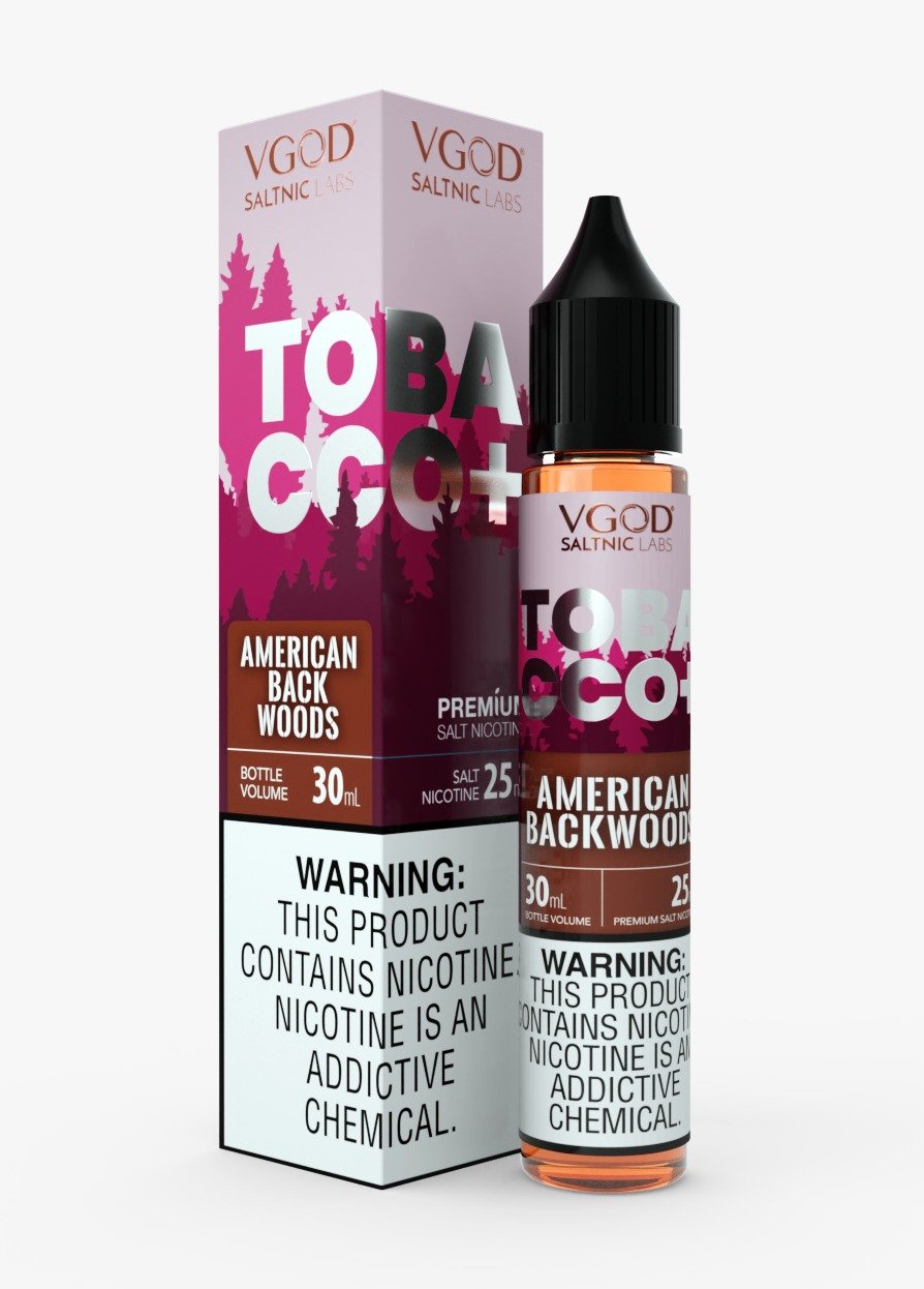 VGOD SALTNIC TOBACCO PLUS AMERICAN BACK WOODS 30ML 25MG