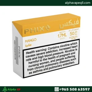 فيكس مانجو من PHIX Vapor بودات جاهزة بنكهة مانجو غنية بتركيز نيكوتين 50 مجم لأجهزة فيكس