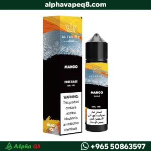 نكهة فيب الفاخر مانجو ايس 60 مل الكويت Al Fakher Mango Ice vape juice freebase 3mg نكهة مانجا باردة.