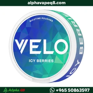 أظرف نيكوتين فيلو آيسي بيري 10mg كويت Velo Icy Berries nicotine pouches سنوس توت بارد.