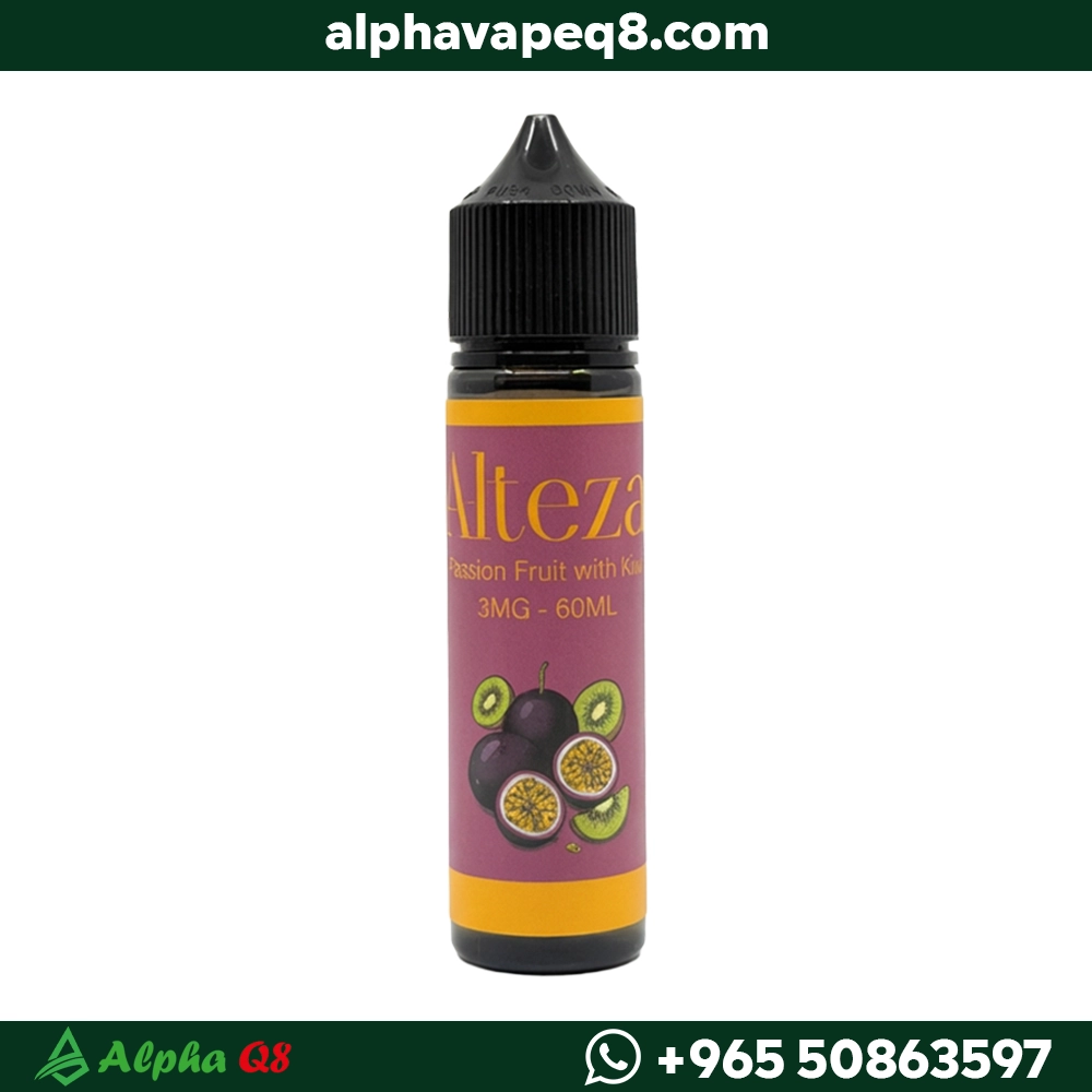 نكهة التيزا باشن فروت كيوي 60 مل 3 ملجم فري بيس Alteza Passion Fruit Kiwi.