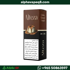 نكهة التيزا كاسترد الكراميل الكريمي سولت 25 ملجم 30 مل Alteza Creamy Caramel Custard Salt.