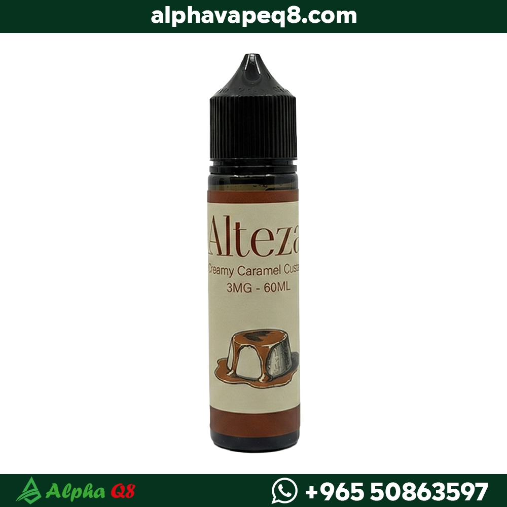 نكهة التيزا كاسترد الكراميل الكريمي 60 مل 3 ملجم Alteza Creamy Caramel Custard.