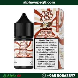 جست جوس شيشتي توباكو فانيليا كاسترد سولت 30 مل بتركيز 20mg و50mg