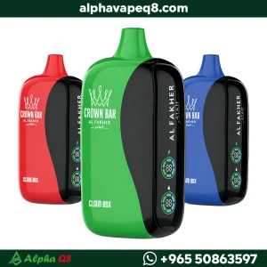 الفاخر 32000 سحبة Crown Bar Cloud Box بنكهات متعددة وشحن Type-C