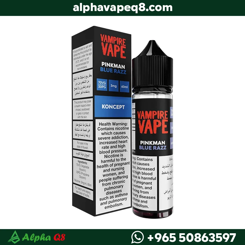 نكهة فامباير فيب بنك مان بلو راز 3 مج الكويت الفا فيب Vampire Vape.