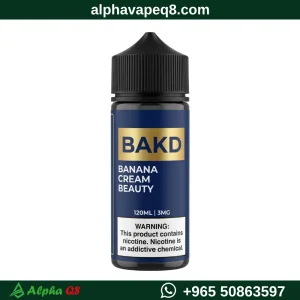 باكد بنانا كريم بيوتي 120 مل نكهة شيشة 3 مج BAKD Banana Cream Beauty متجر ألفا فيب الكويت