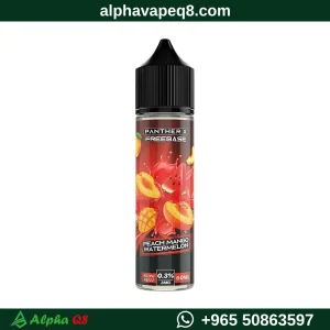 نكهة دكتور فيبس بانثر اكس خوخ مانجو رقي 60 مل 3 مج Dr Vapes Panther X Peach Mango Watermelon متجر ألفا فيب الكويت
