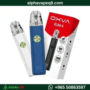 سحبة زقارة اوكسفا اكسليم 4 باللونين الأبيض والأزرق مع العلبة OXVA XLIM 4 Pod Kit متجر ألفا فيب الكويت
