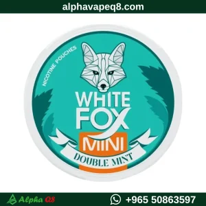 أكياس نيكوتين وايت فوكس دبل منت ميني فموية White Fox Double Mint Mini Nicotine Pouches متجر ألفا فيب الكويت