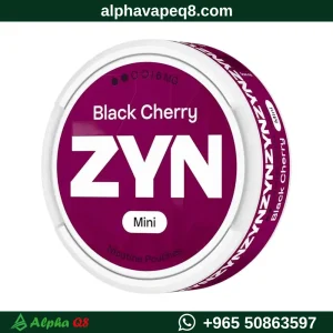 علبة عنابية اكياس نيكوتين زن بلاك شيري ميني 6 مج ZYN Black Cherry Mini 6mg Nicotine Pouches متجر ألفا فيب الكويت
