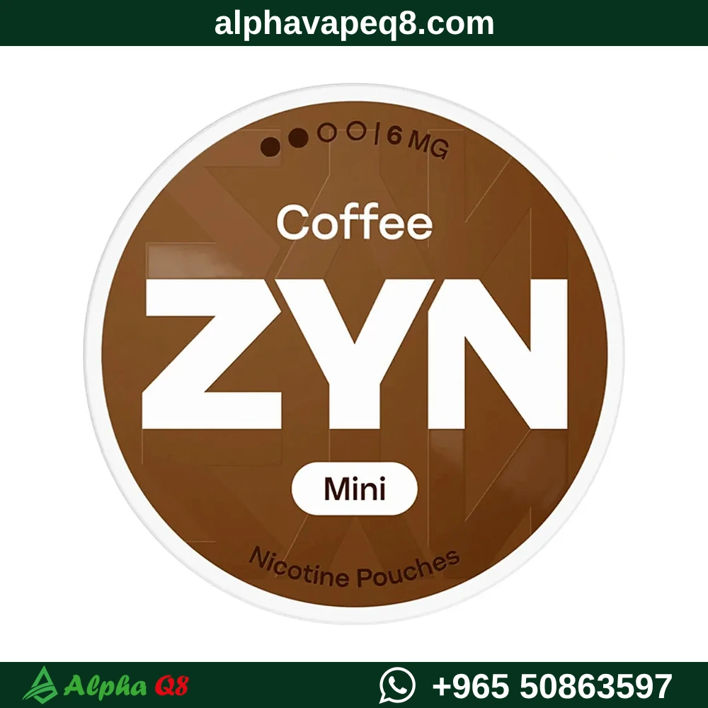 علبة بنية اكياس نيكوتين زن قهوة ميني 6 مج ZYN Coffee Mini 6mg Nicotine Pouches متجر ألفا فيب الكويت